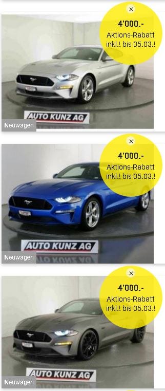 Ford Mustang Aktion