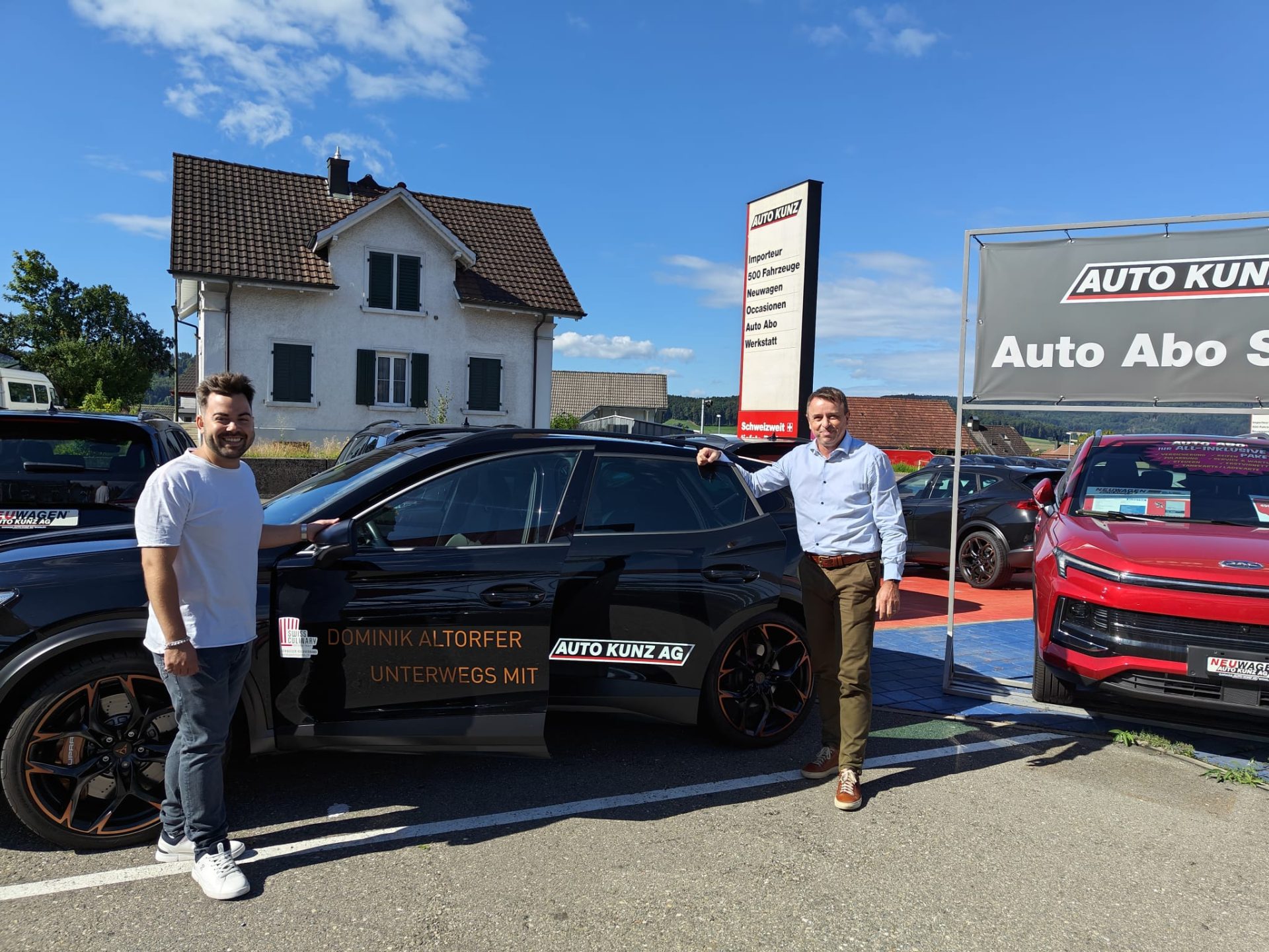 Celebrity chef Dominik Altorfer cooperates with Garage Auto Kunz AG in